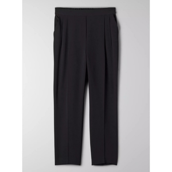 Babaton Black Cohen Cropped Pleated Dress Pant - Picture 1 of 9